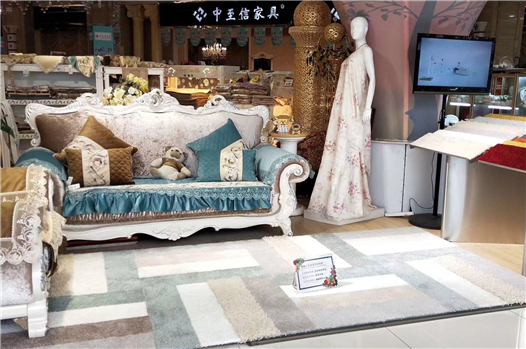 阛阓家具拼块毯铺装展现